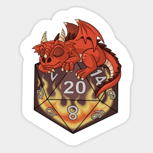 Dice Red Dragon Sticker